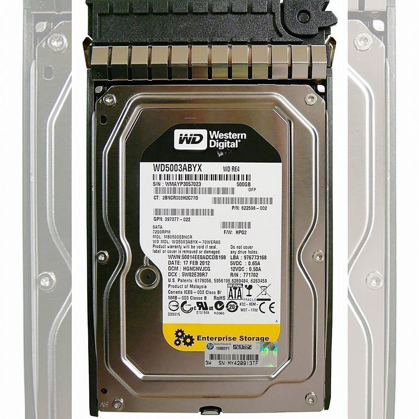[WD5003ABYX] Жесткий Диск Hp Mb0500ebncr 500gb Sata2 3,5" Hdd Wd5003abyx